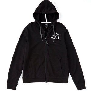 Armani Exchange 3D Logo Full-Zip Hoodie Small Blac